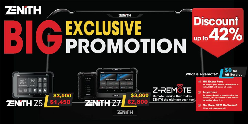 EZDS USA Zenith Z5 Automotive Diagnostic Scan Tool - EZ5KT002