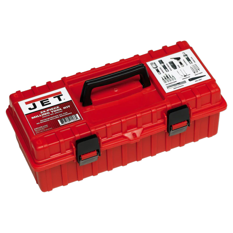 JET 24 Piece Milling Tool Kit for R-8 Spindle Milling Machines