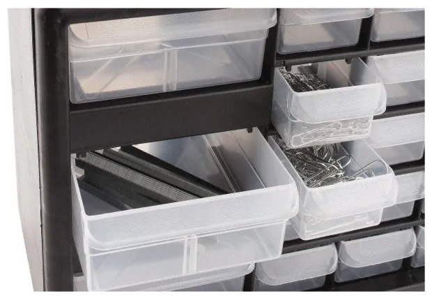 Akro-Mils Plastic Storage Cabinet #10126, 26 Drawers, 6-3/8