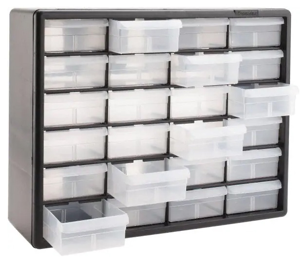 Akro-Mils 24-Drawer Plastic Storage Cabinet 