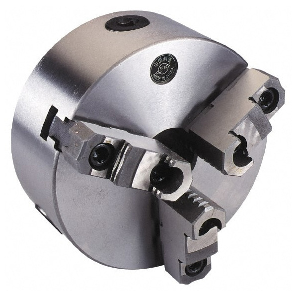 Interstate 3-Jaw Plain Back Self-Centering Lathe Chuck, Two-Piece