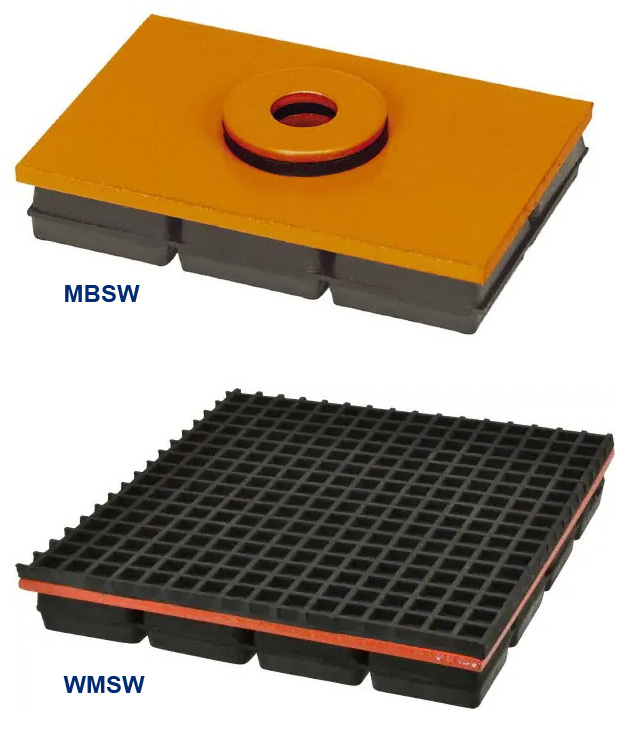 Isolation springs anti vibration pads for bed