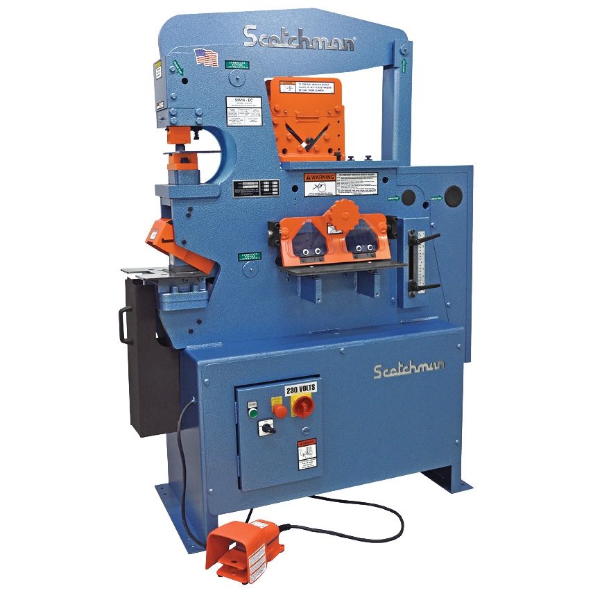 Scotchman 50 Ton Hydraulic Ironworker, 5 HP, 220V, 1-phase