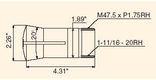 Lyndex 16C Emergency Collet 166-001S - 51-519-7| Penn Tool Co., Inc