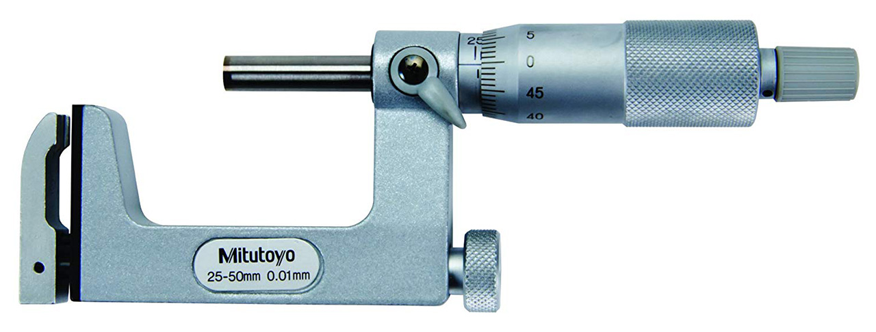 Mitutoyo Uni-Mike Micrometer, Interchangeable Anvil Type, 25-50mm 