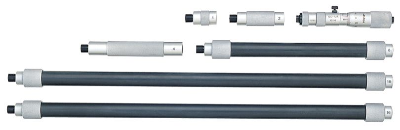 みー Mitutoyo Tubular Inside Micrometer, Extension Pipe Type, 4 - 52