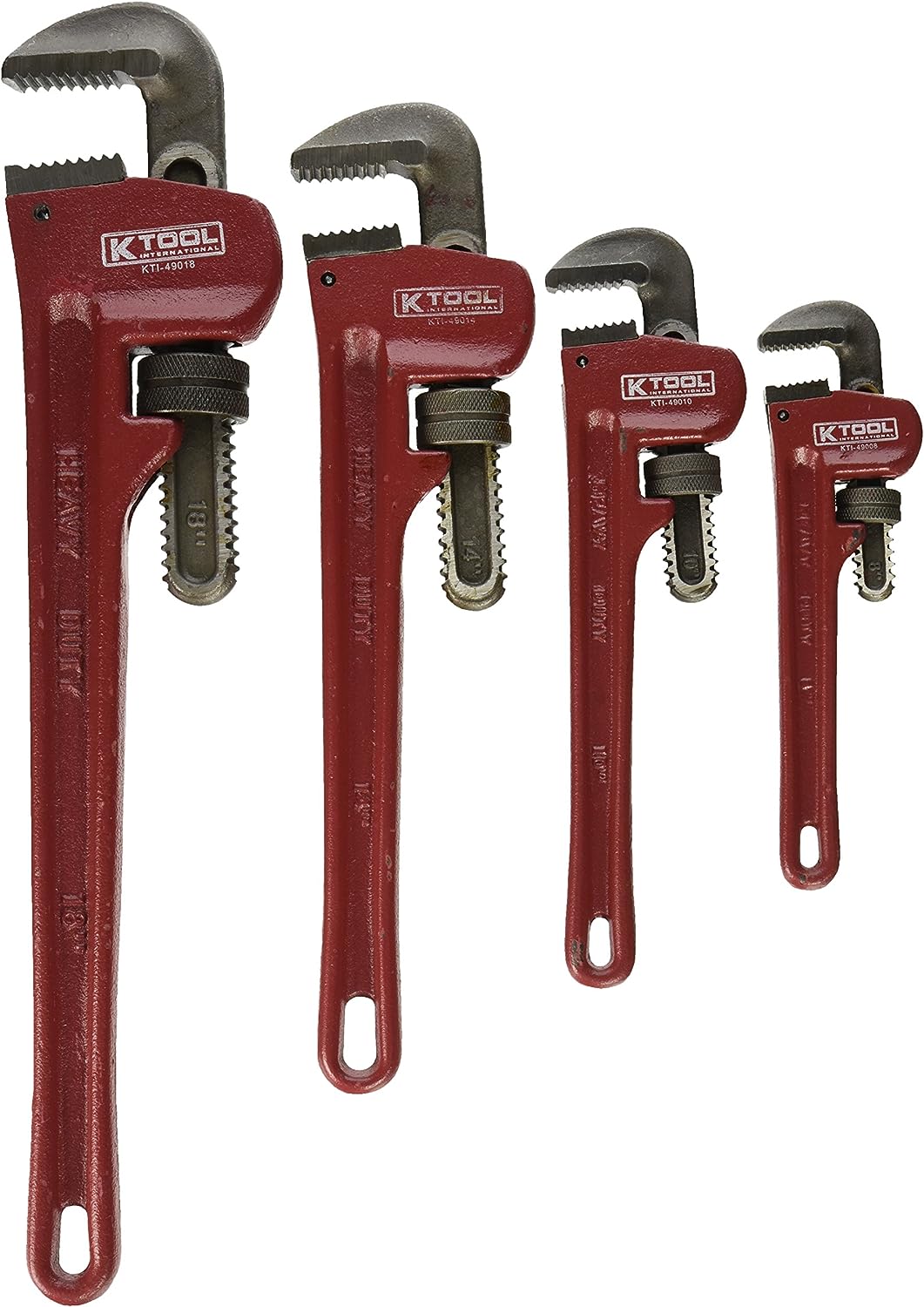 K Tool International 4 Piece Pipe Wrench Set - KTI49000