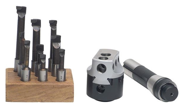 9-Piece Boring Head Set – 1/2" R8 Shank CNC Milling Tool Kit, Carbide Boring Bars, Double Bar Holder, Micrometer Screw 0.0001" Accuracy – With Storage Box