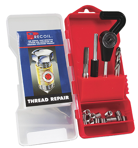 Recoil Master Thread Repair S.T.I. Set, 16mm x 2.00mm Thread Size, 6  Inserts, Drill Size 16.5mm/21/32 - 83-034-542 - Penn Tool Co., Inc