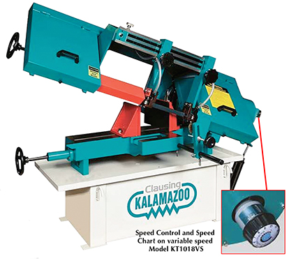 Clausing Kalamazoo Horizontal Wet Cutting Bandsaw - KT1018VS| Penn
