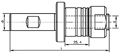 HHIP 3900-0156 Straight Shank Stub Mill Arbor - 1/2 Inch Arbor & 1/2 Inch Shank