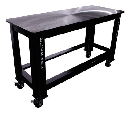 FlexArm Blanchard Ground Steel Top Table with Wheels, 24