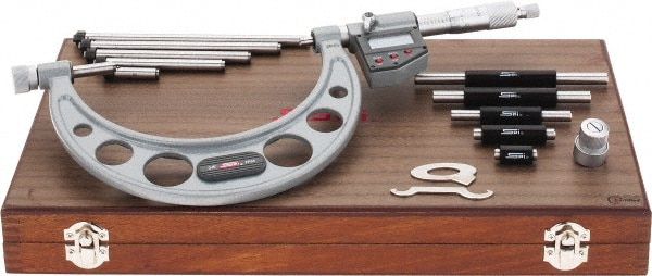 SPI IP65 Absolute Electronic Interchangeable Anvil Micrometer, 0-6