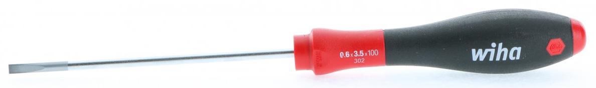 Wiha SoftFinish® Slotted Screwdriver, 3.5mm x 100mm - 30210