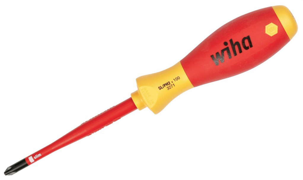 Wiha Insulated SlimLine Xeno Screwdriver, #1 x 80mm - 30746