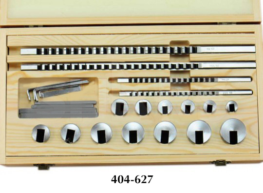 Precise No. 70 HSS Keyway Precision 22 Piece Broach Set - 404-627