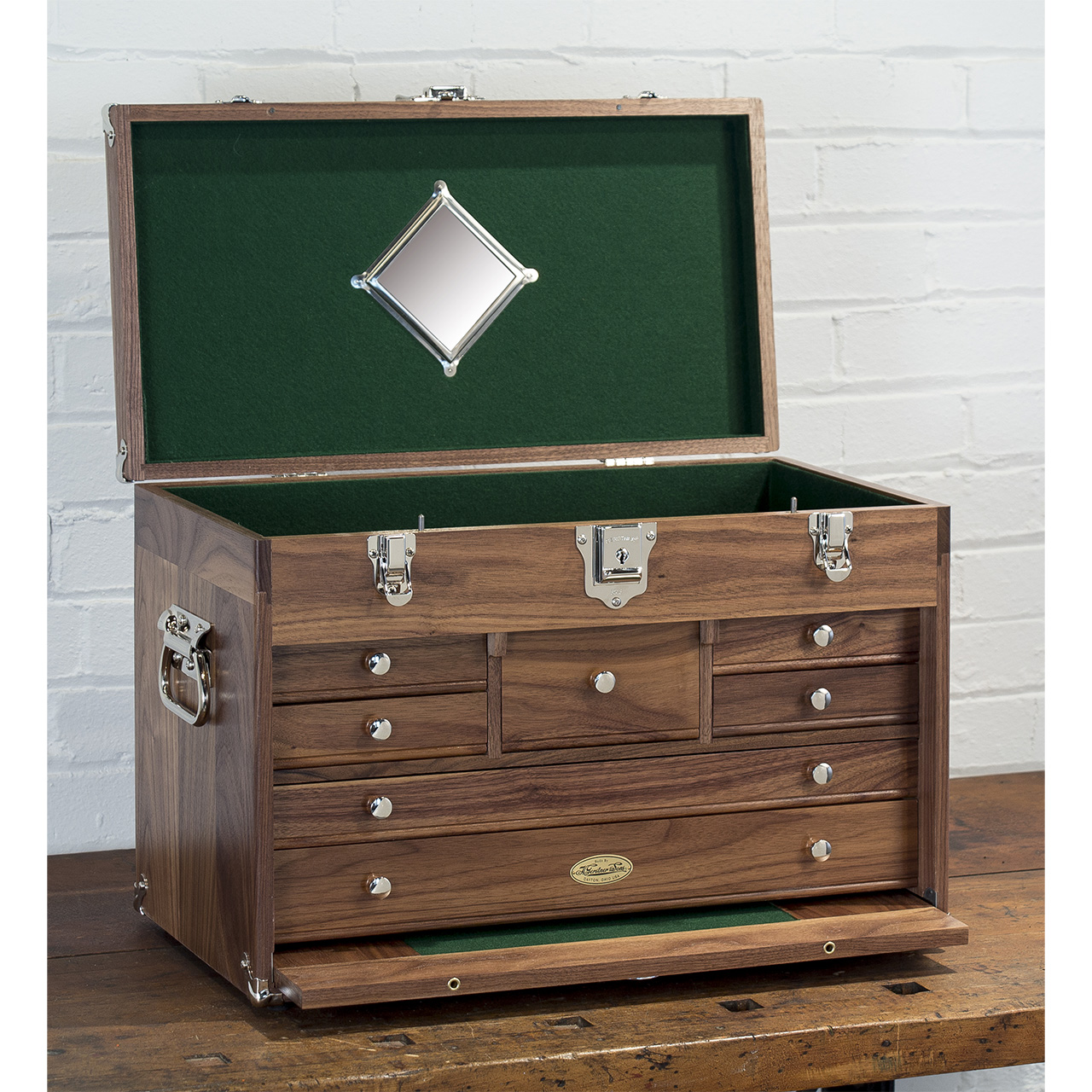Gerstner 7-Drawer Classic Chest W2007, Natural Walnut| Penn Tool
