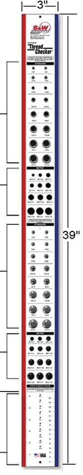 S&W Wall Mounted Thread Checker Easy-To-Read