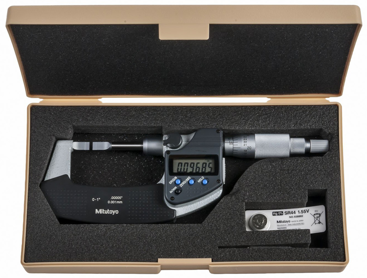 Mitutoyo Digital Blade Micrometer, 0-1
