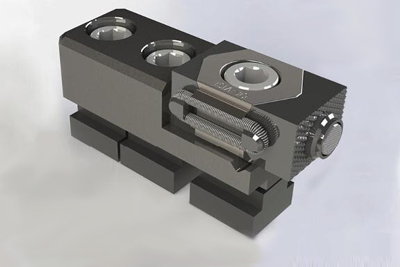 Mitee-Bite OK-Vise® Clamp Model DK2-VT-B with Serrated Ball and