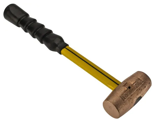 No-Mar Brass Hammer with Fiberglass Handle - Various Sizes