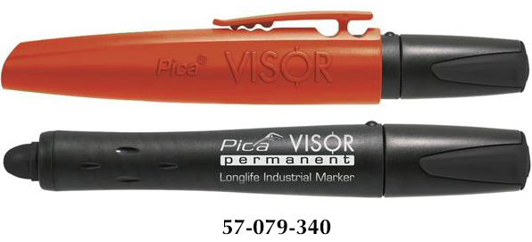 Pica VISOR® Black Permanent Crayon Marker - 990/46 - 57-079-340