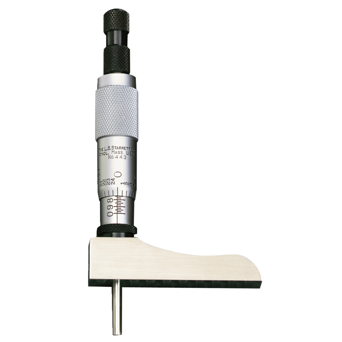 Starrett Half Base Ratchet Thimble Micrometer Depth Gage, EDP