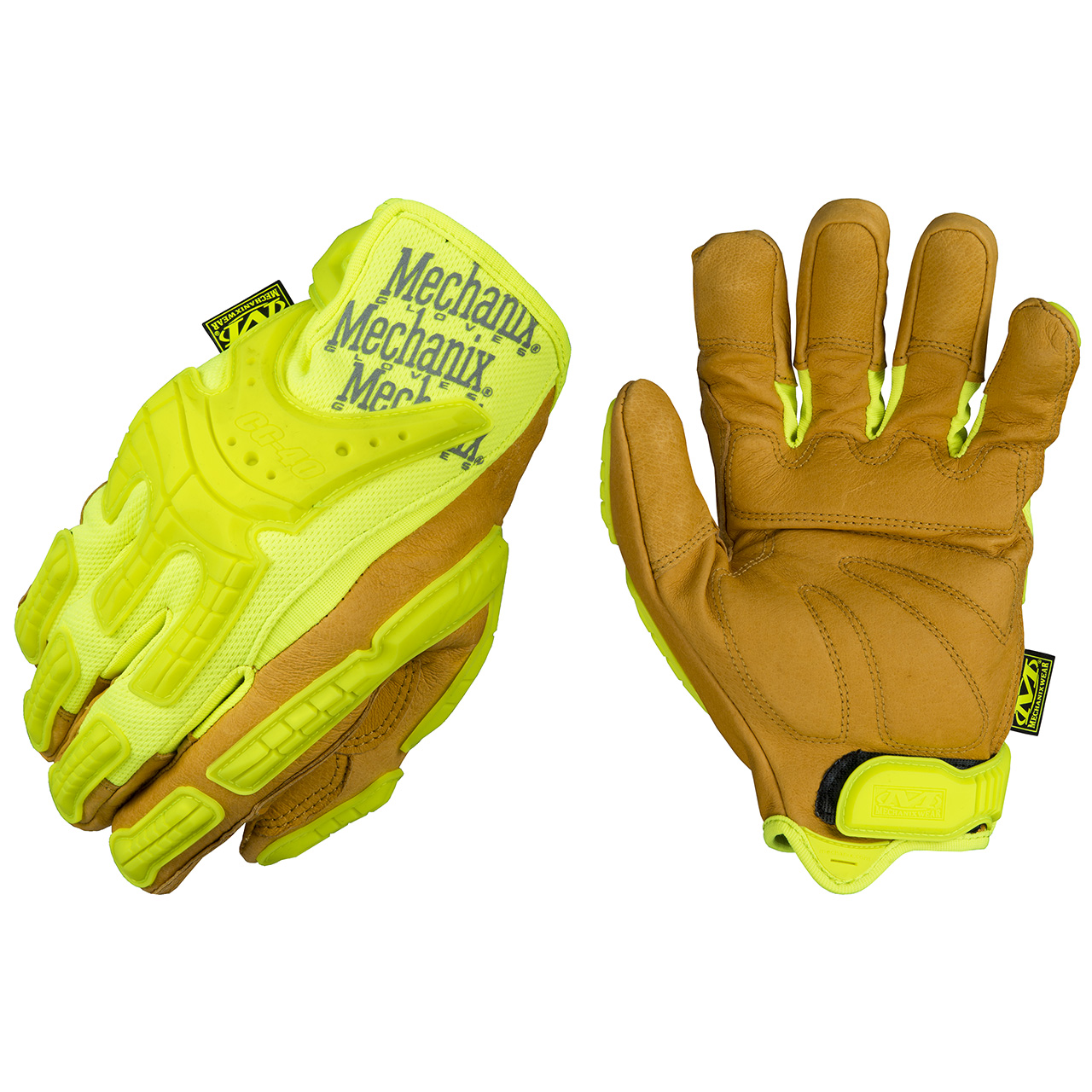 Mechanix Wear Hi-Viz CG Heavy Duty Leather Impact Gloves