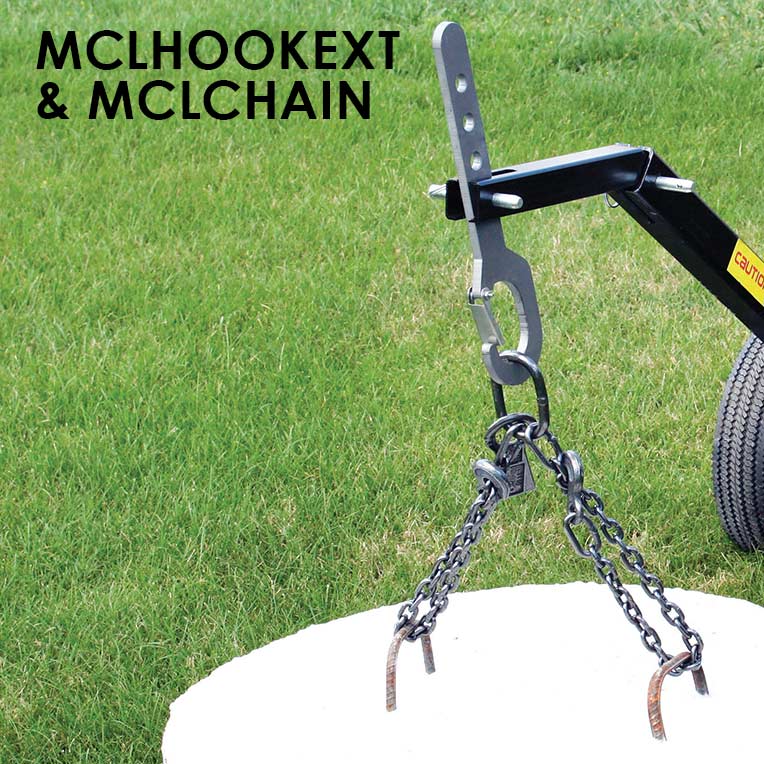 Dolly Hook Extension for Manhole Covers up to 48 diameter - MCLHOOKEXT