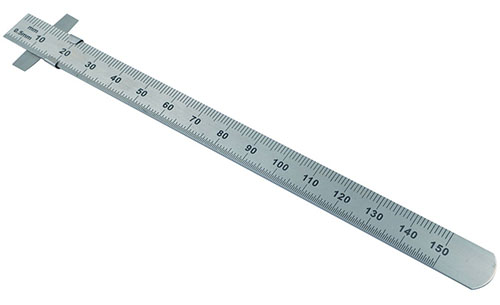 RUNROTOO 1pc Scale Metal Precision Ruler Millimeter Ruler
