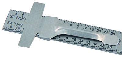 Precise 6 x 15/32 Stainless Steel Ruler (32nd, 64ths,mm & 0.5mm) -  7006-0003
