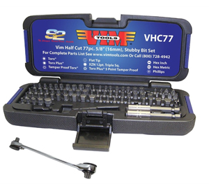 VIM Tools 77 Piece Half Cut Bit Set - VMVHC77| Penn Tool Co., Inc