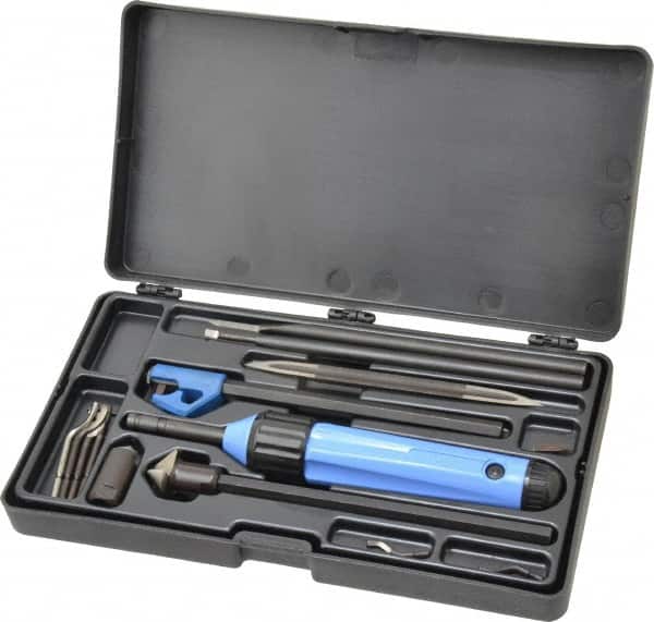 Noga NG8100 Cobalt Steel Deburring Tool Kit - 20-Piece Set With Handle Made In Israel