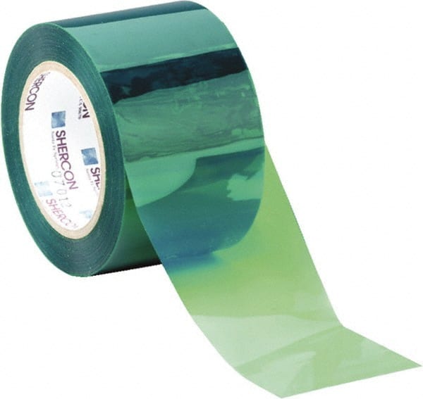Caplugs 1 Wide x 72 Yd Long x 3.5 mil Green Polyester Film High  Temperature Masking Tape Silicone Adhesive, Series PC21-1000 SH-47531 -  33552886