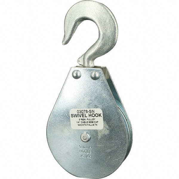 800 lbs. Load Limit, Swivel Hook Block