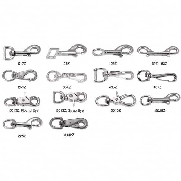 Campbell Snaps, Type: Swiveling, Round Eye Bolt Snap, Overall Length (Inch):  4-1/4, Size (Inch): 1, Snap Opening (Inch): 1/2, Material: Die Cast Zinc,  Finish/Coating: Nickel Plated T7615422 - 00160051 - Penn Tool Co., Inc