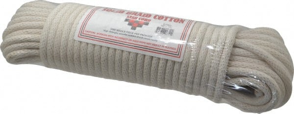 Made in USA 100 ft. Length Cotton Solid Braided Cotton Cord with Reinforced  Core 3/8 Diam, 925 Lb Capacity 45350 - 67672469 - Penn Tool Co., Inc