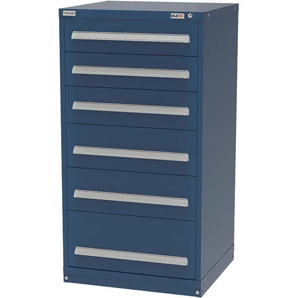 Vidmar 6 Drawer, 64 Compartment Dark Blue Steel Modular Storage