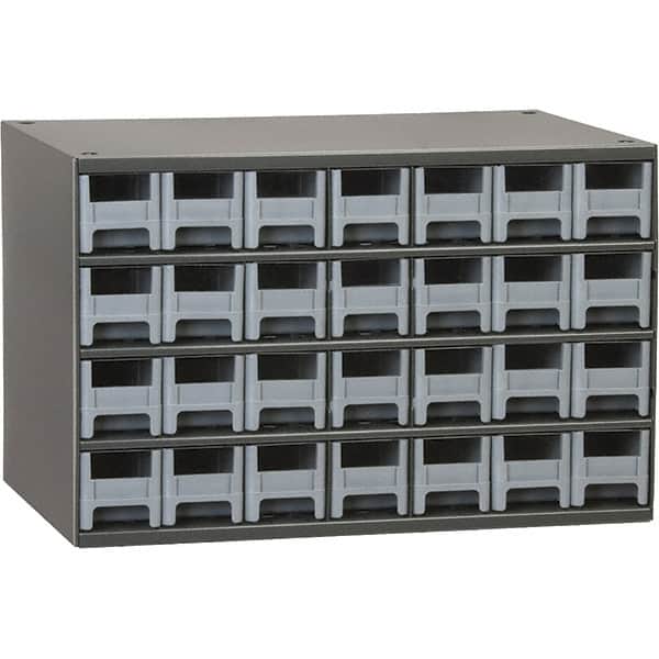 Akro-Mils Steel Drawer Bin Cabinet 17 inchw x 11 inchd x 11 inchh 28 Drawers Gray 19228