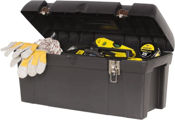 STANLEY ブラック ツールボックス Stanley Black Plastic 25 lbs. Capacity Tool Box 22 L x 10 H