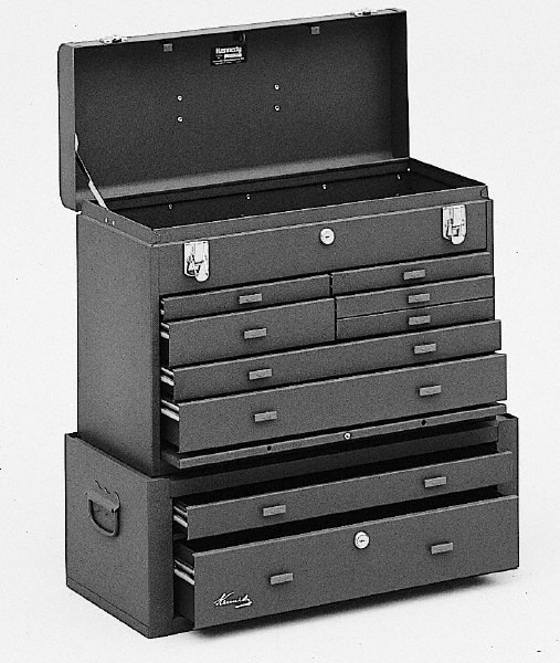 Kennedy 9 Drawer, 2 Piece, Brown Steel Machinists Combo 9-5/8