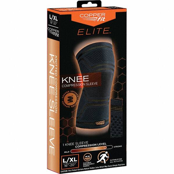 Copper Fit Compression Knee Sleeve Large Black NEW