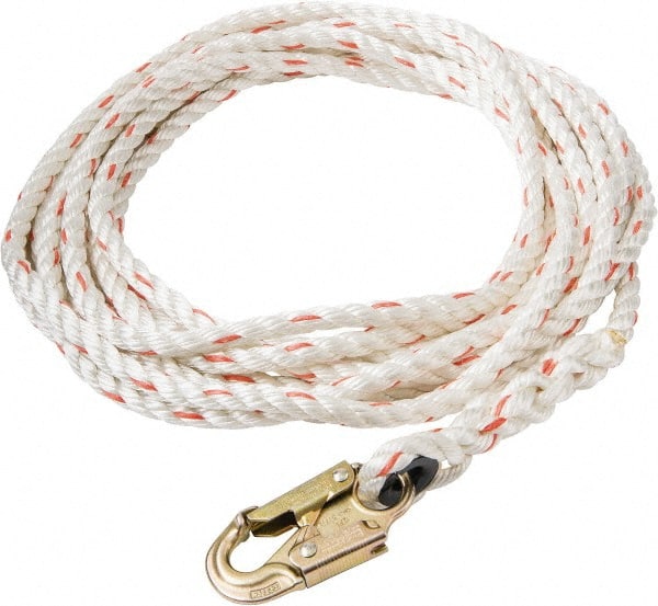 PRO-SAFE 50 ft. Long, 350 Lb Capacity, 1 Leg Locking Snap Hook Harness  Lifeline 5/8 Diam, Poly-Blend Rope, Locking Snap Hook Anchorage Connection  PS-LIF50P - 62841713 - Penn Tool Co., Inc