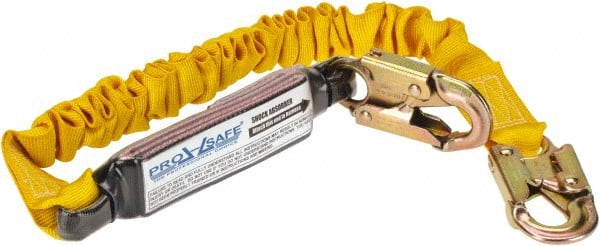 PRO-SAFE 6 ft. Long, 350 Lb Capacity, 1 Leg Locking Snap Hook Harness Shock  Absorbing Lanyard Polyester Webbing, Locking Snap Hook Anchorage Connection  PS-SA-LN6 - 62841853 - Penn Tool Co., Inc