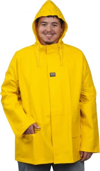 ジャケット・アウター Helly Hansen Scandza Rain Jacket XL Helly Hansen Size XL Yellow Rain Jacket 2 Pockets, 44-46