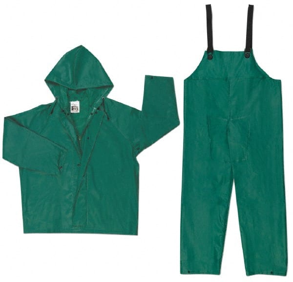レインメーカー セットアップ グリーン MCR Safety Size 6XL Green Chemical Rain Two Piece Suit 0.42mm PVC