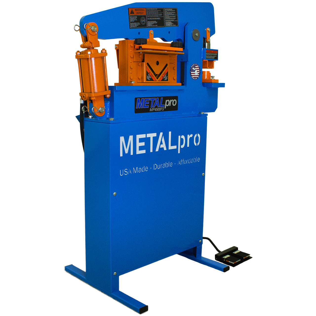 Metalpro 45 Ton Hydraulic Ironworker w/ Foot Switch - MP4500FS Metalpro 45 Ton Hydraulic Ironworker w/ Foot Switch - MP4500FS