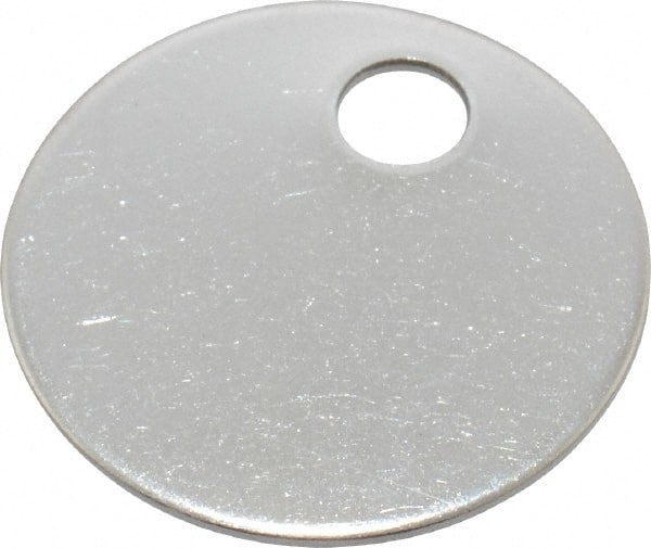 1098S Blank Round Tags Stainless Steel Silver Color 1-1/2 Diameter 25 Pieces 