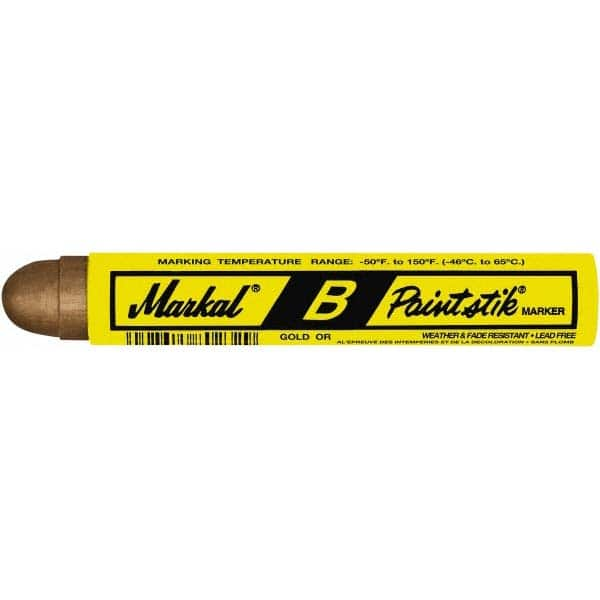 Markal Gold Paint Marker Round Crayon Tip, Oil Base Ink 80231 - 02748622 -  Penn Tool Co., Inc