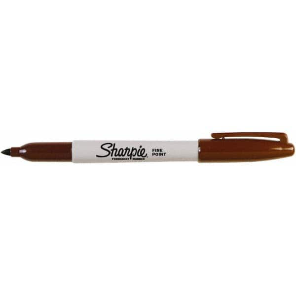 Sharpie Fine Point Permanent Marker - Fine Point Type - Brown - 1 / Each